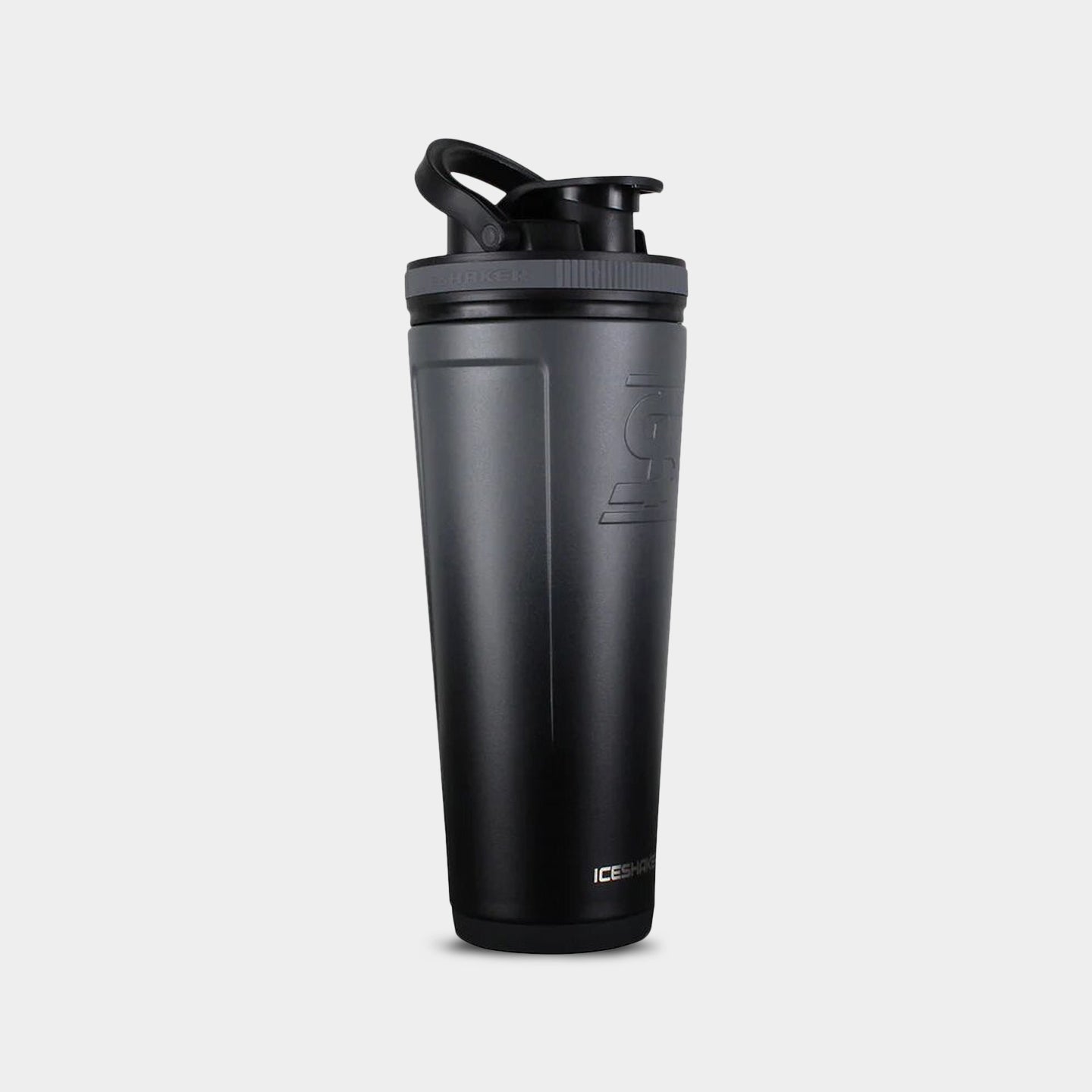 Ice Shaker 36oz. Protein Shaker Bottle Black Gray Ombre A1
