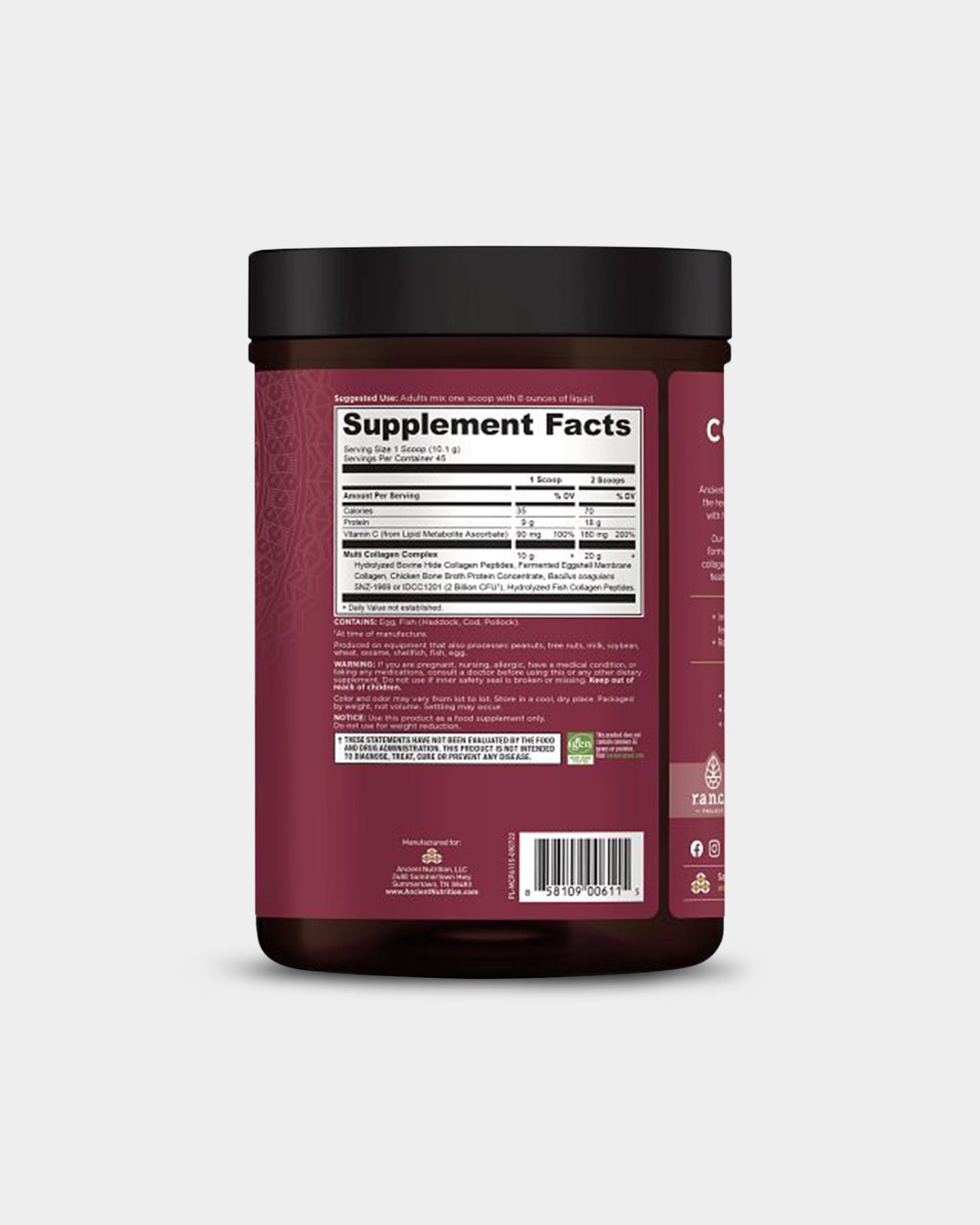 Ancient Nutrition Multi Collagen Protein - 20g - Bodybuilding.com