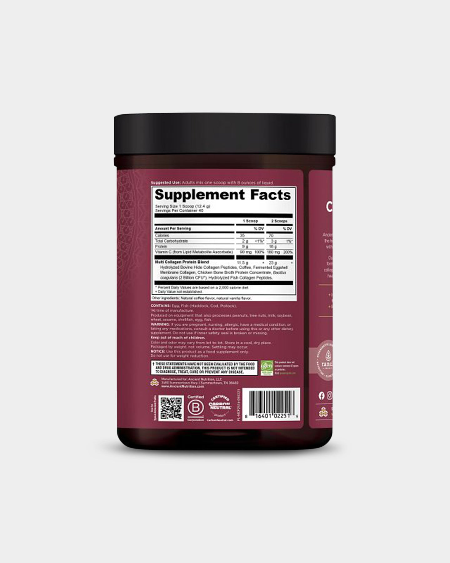 Ancient Nutrition Multi Collagen Protein - 20g - Bodybuilding.com