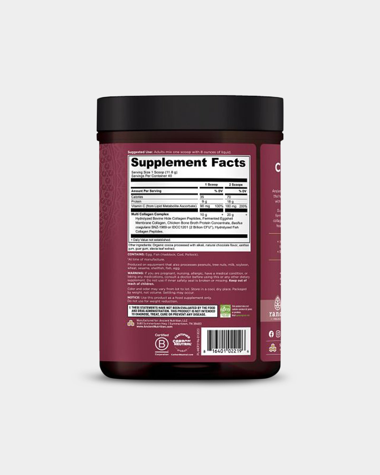 Ancient Nutrition Multi Collagen Protein - 20g - Bodybuilding.com