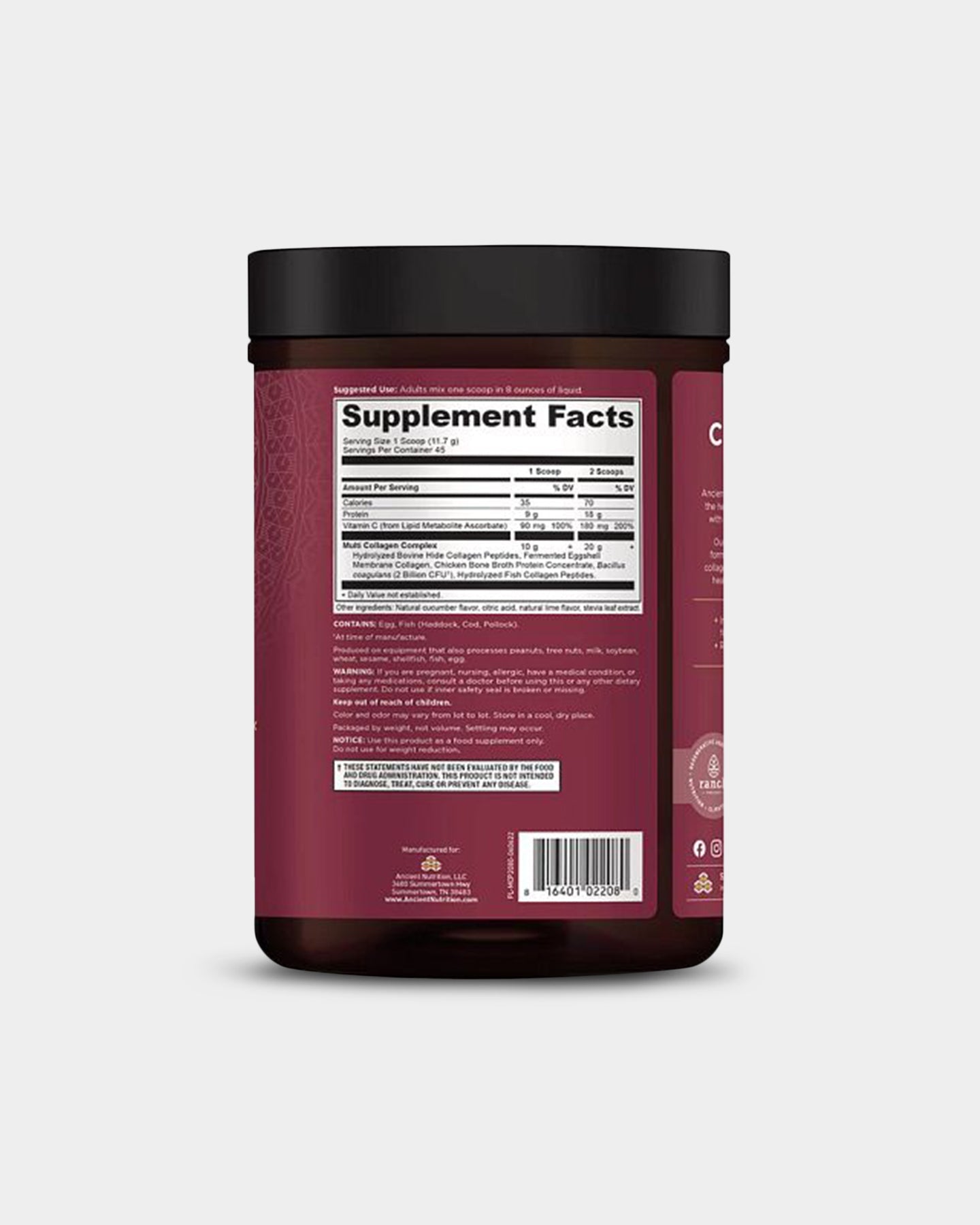 Ancient Nutrition Multi Collagen Protein - 20g - Bodybuilding.com