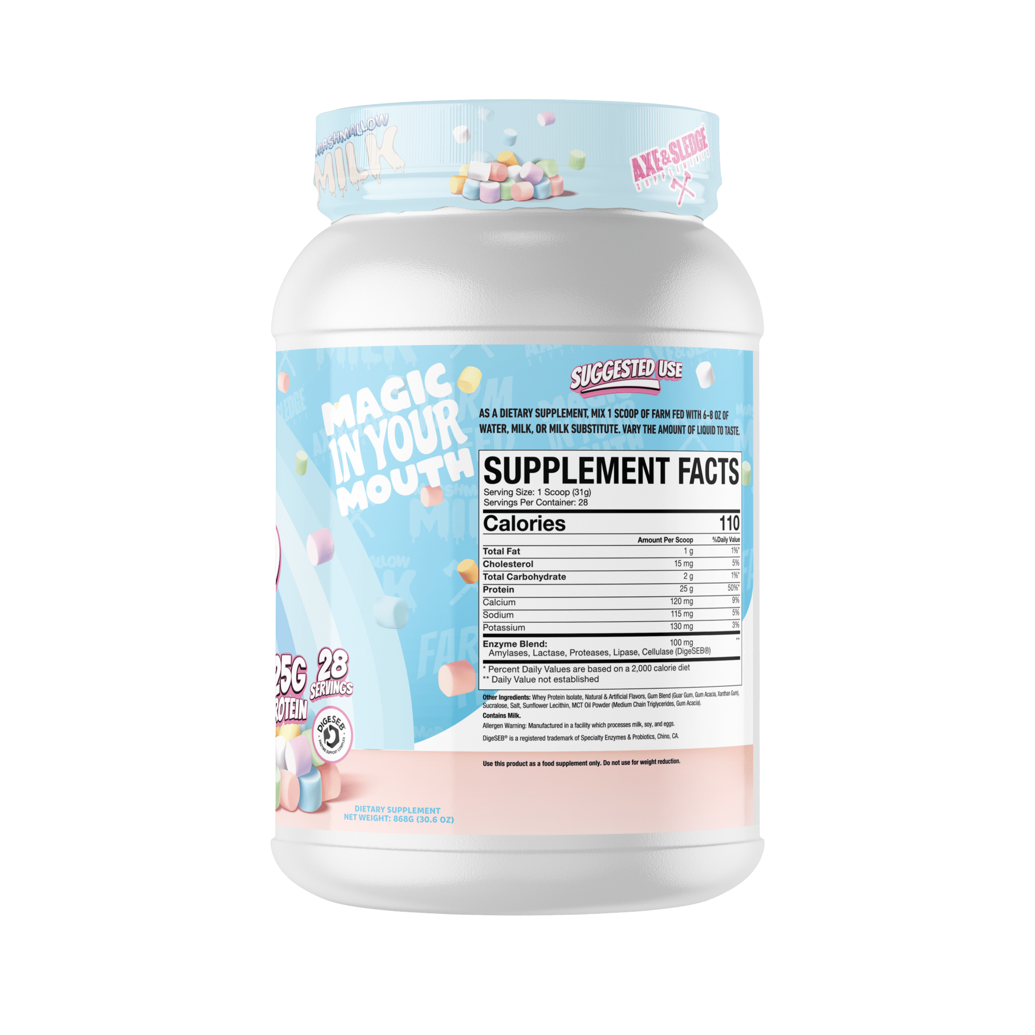 Axe & Sledge Farm Fed 25g Whey Isolate Protein - Bodybuilding.com