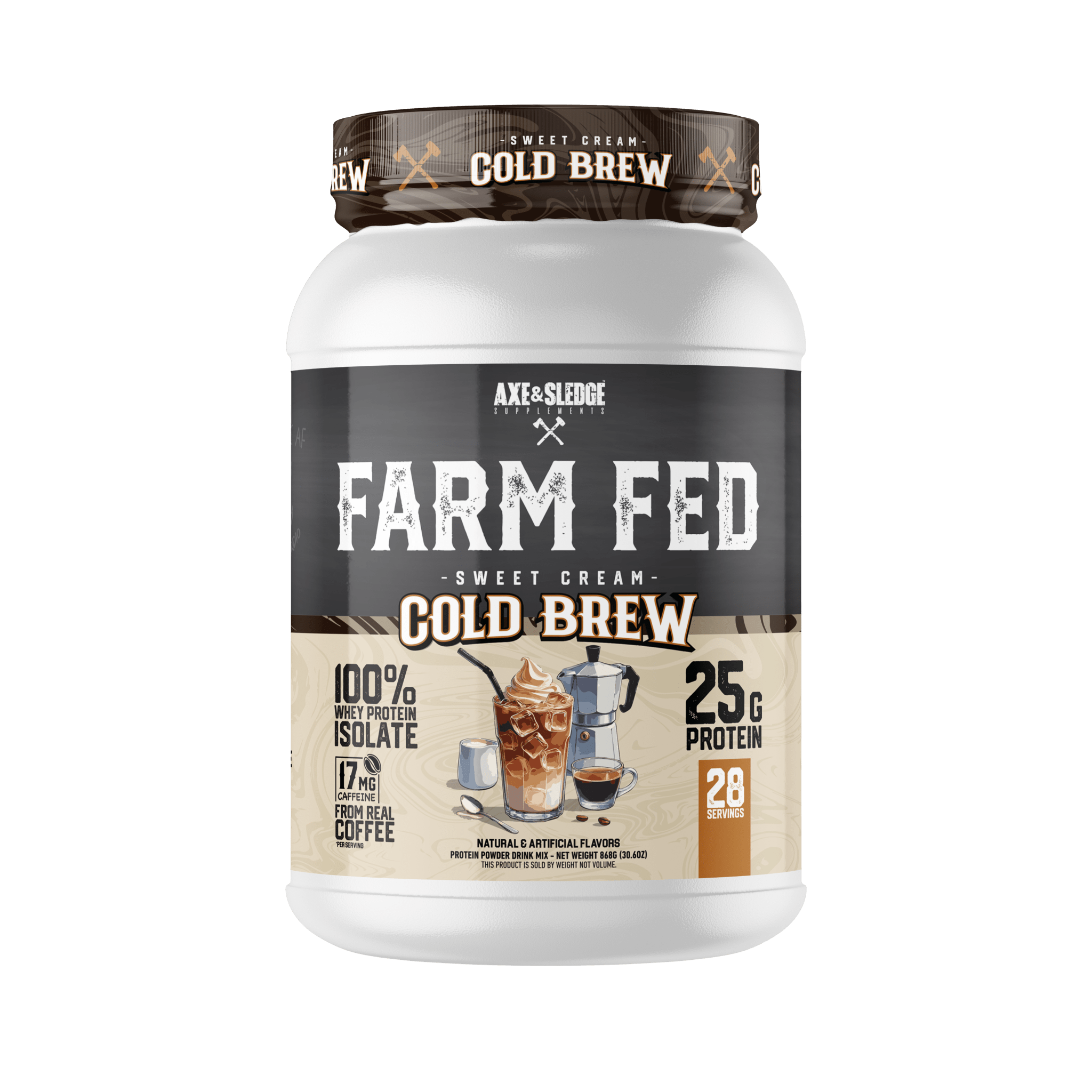 Axe & Sledge Farm Fed 25g Whey Isolate Protein - Bodybuilding.com