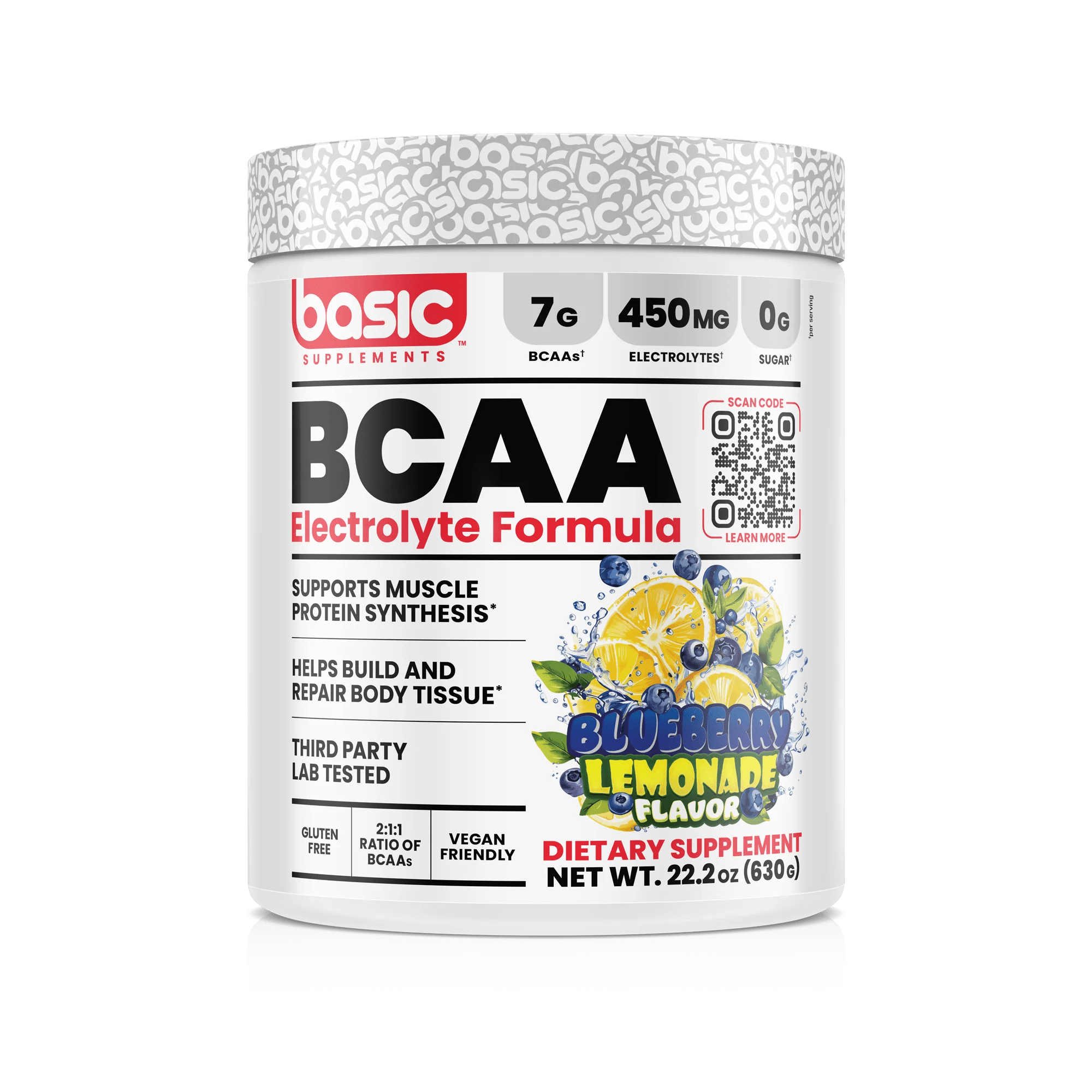 Basic Supplements Basic BCAA, Blueberry Lemonade - Bodybuilding.com