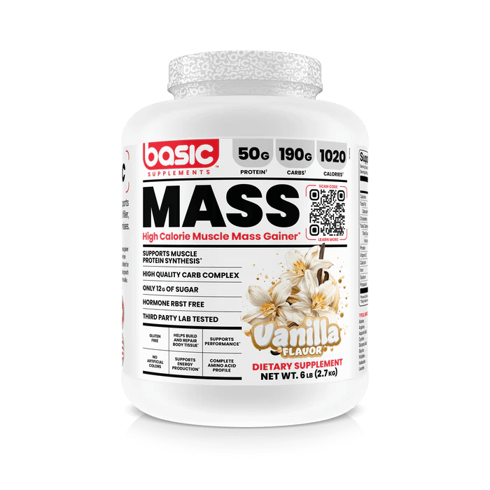 Basic Supplements Basic Mass 6lb, Vanilla - Bodybuilding.com