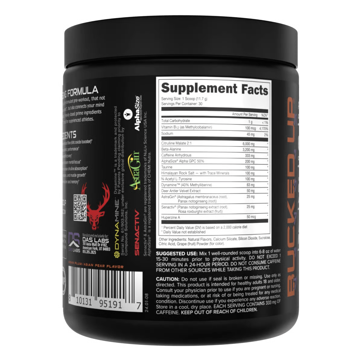 Bucked Up BAMF Nootropic High Stimulant Pre - Workout - Bodybuilding.com