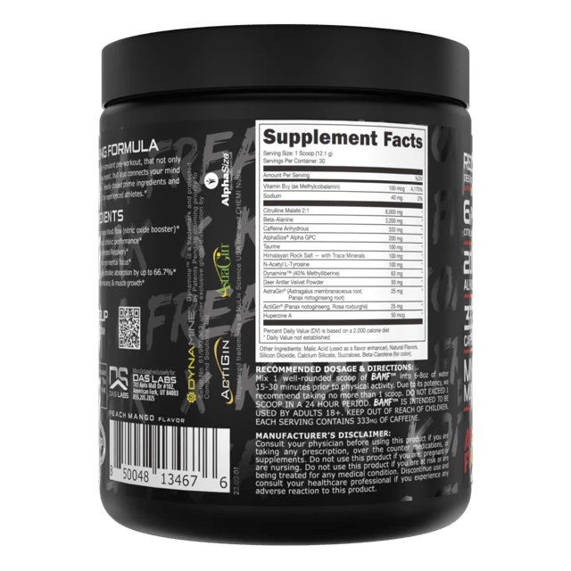 Bucked Up BAMF Nootropic High Stimulant Pre - Workout - Bodybuilding.com