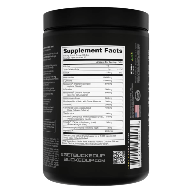 Bucked Up Mother Bucker Pre - Workout, Tart Candy - Bodybuilding.com