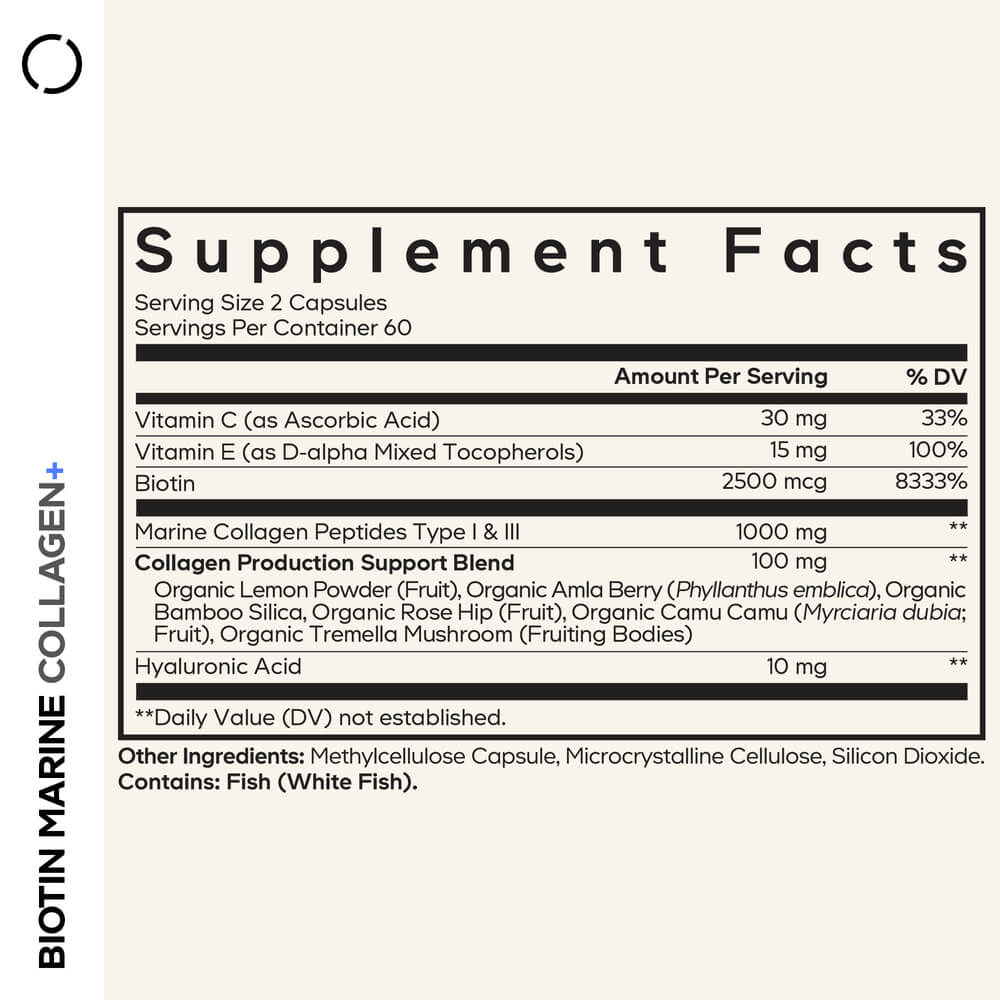 Codeage Biotin Marine Collagen Capsules - Bodybuilding.com