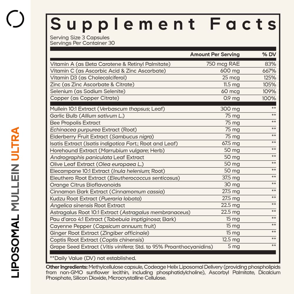 Codeage Liposomal Mullein Ultra - Bodybuilding.com