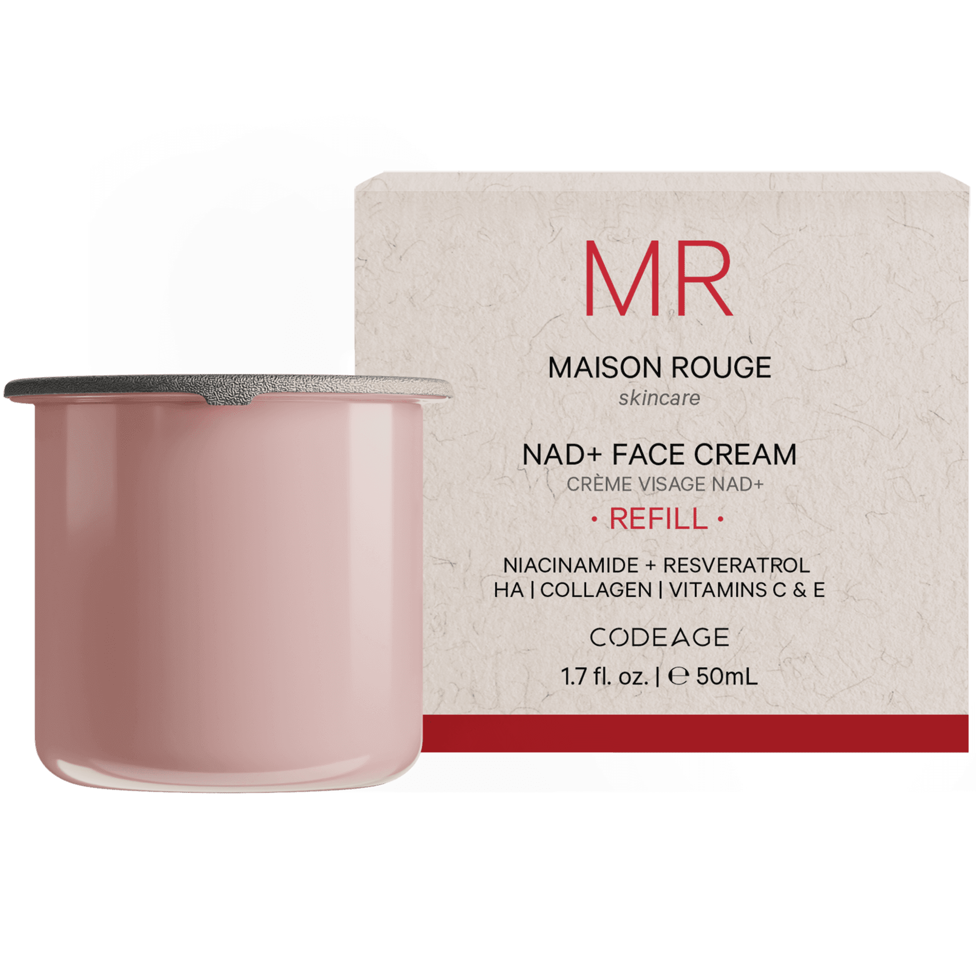 Codeage Maison Rouge NAD+ Face Cream Refill - Bodybuilding.com