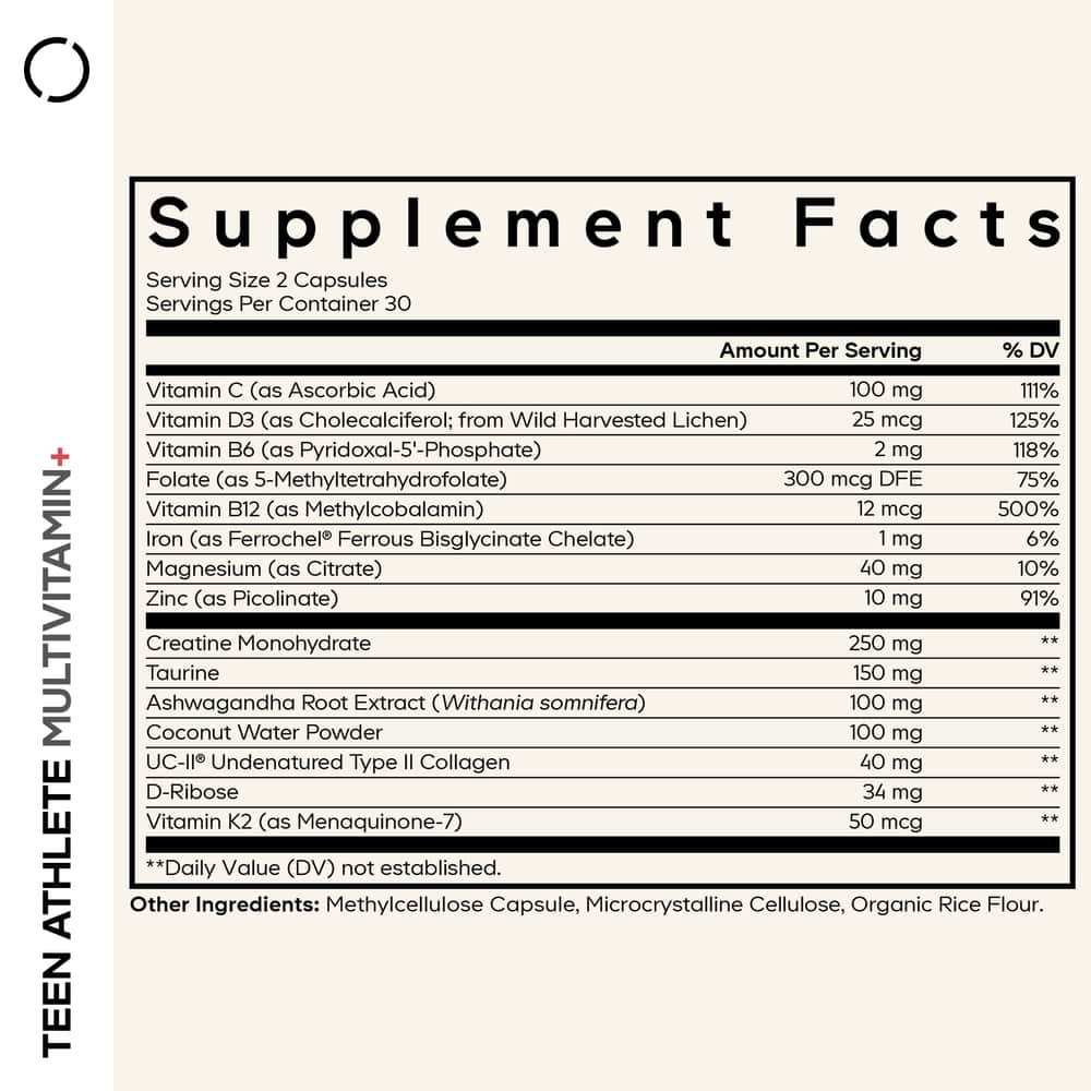 Codeage Teen Athlete Multivitamin+ - Bodybuilding.com