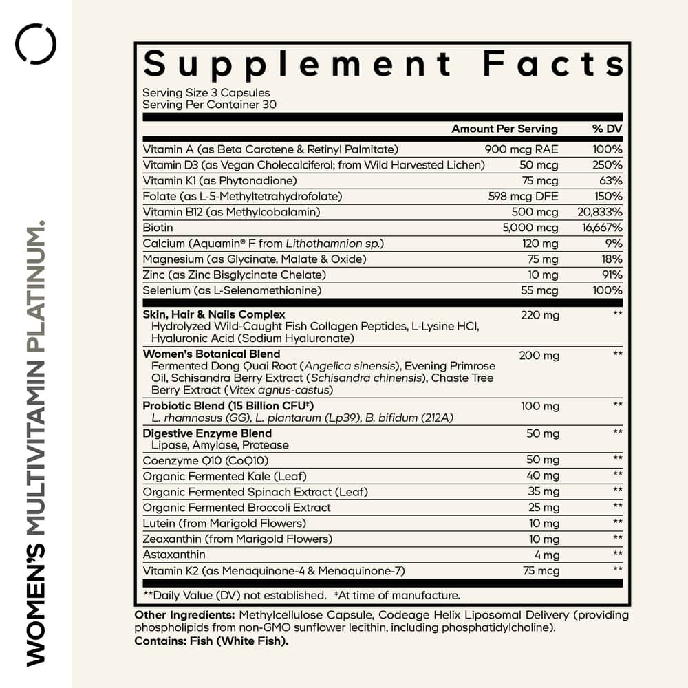 Codeage Women's Multivitamin Platinum - Bodybuilding.com