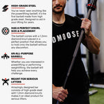DMOOSE PowerLifting Barbell Single - Bodybuilding.com