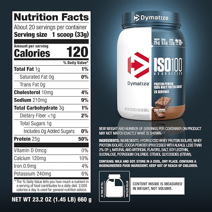Dymatize ISO 100 Hydrolized Protein Powder - Bodybuilding.com
