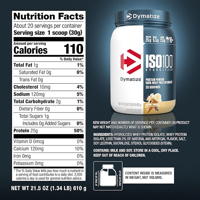 Dymatize ISO 100 Hydrolized Protein Powder - Bodybuilding.com