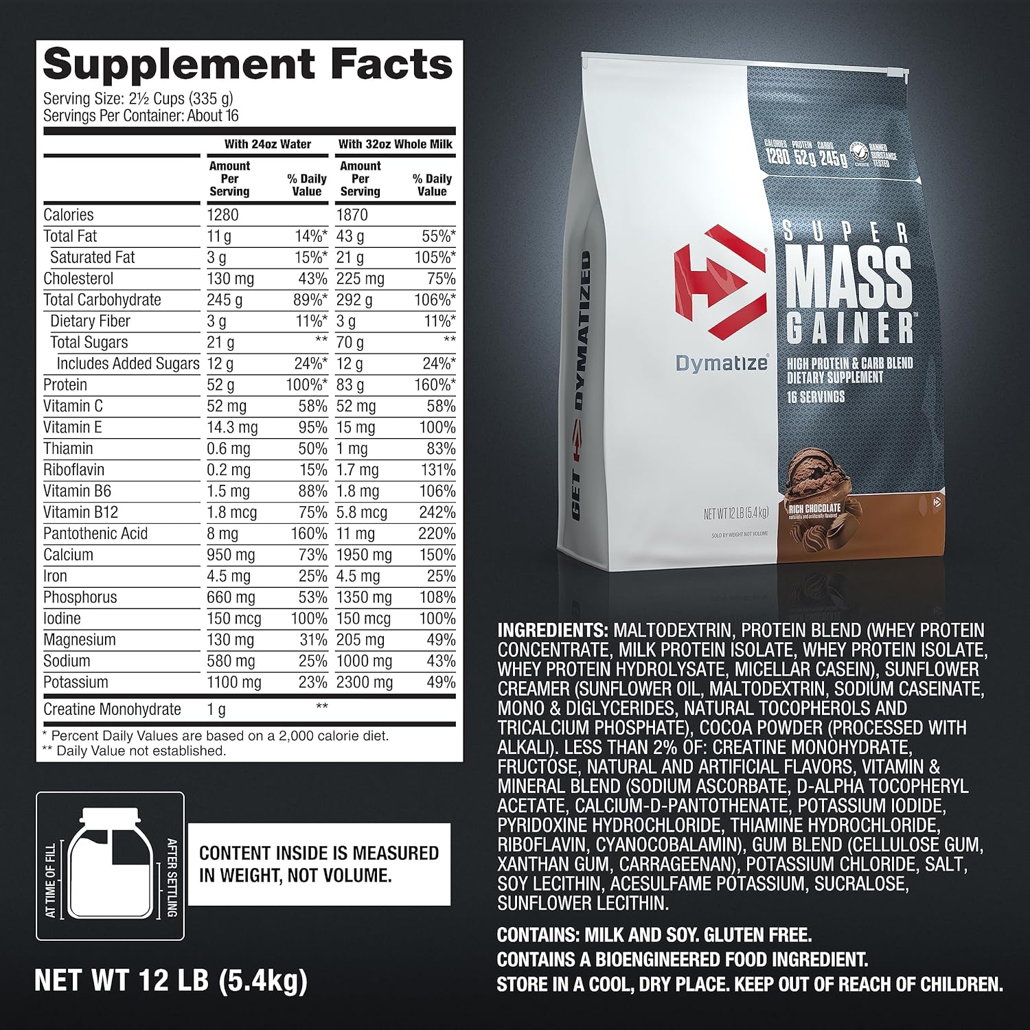 Dymatize Super Mass Gainer Protein Blend - Bodybuilding.com