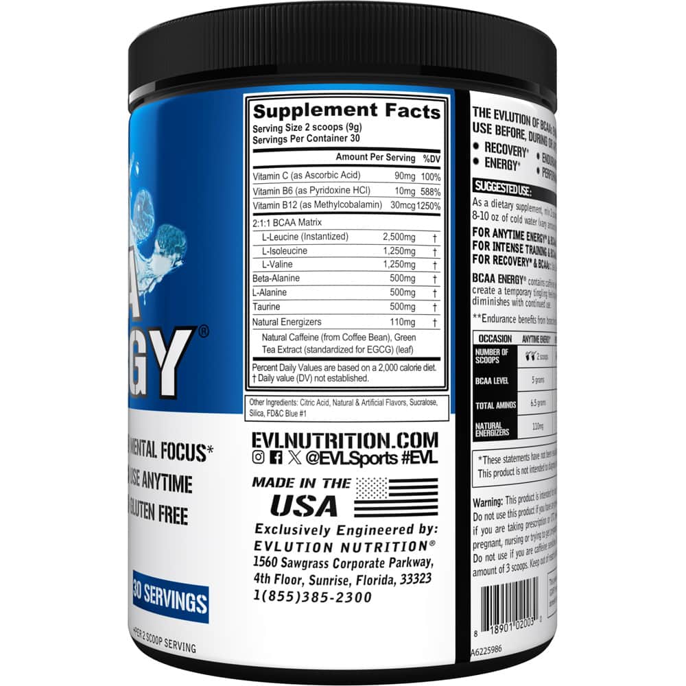 EVLUTION NUTRITION BCAA ENERGY AMINO ACIDS - Bodybuilding.com