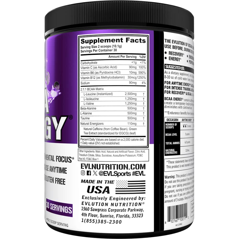 EVLUTION NUTRITION BCAA ENERGY AMINO ACIDS - Bodybuilding.com