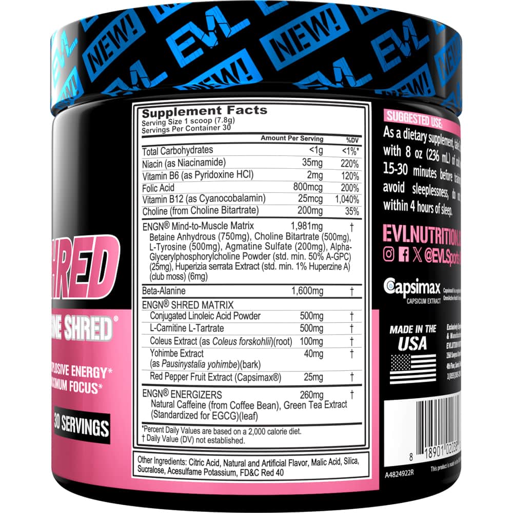 EVLUTION NUTRITION ENGN Shred Pre Workout - Bodybuilding.com