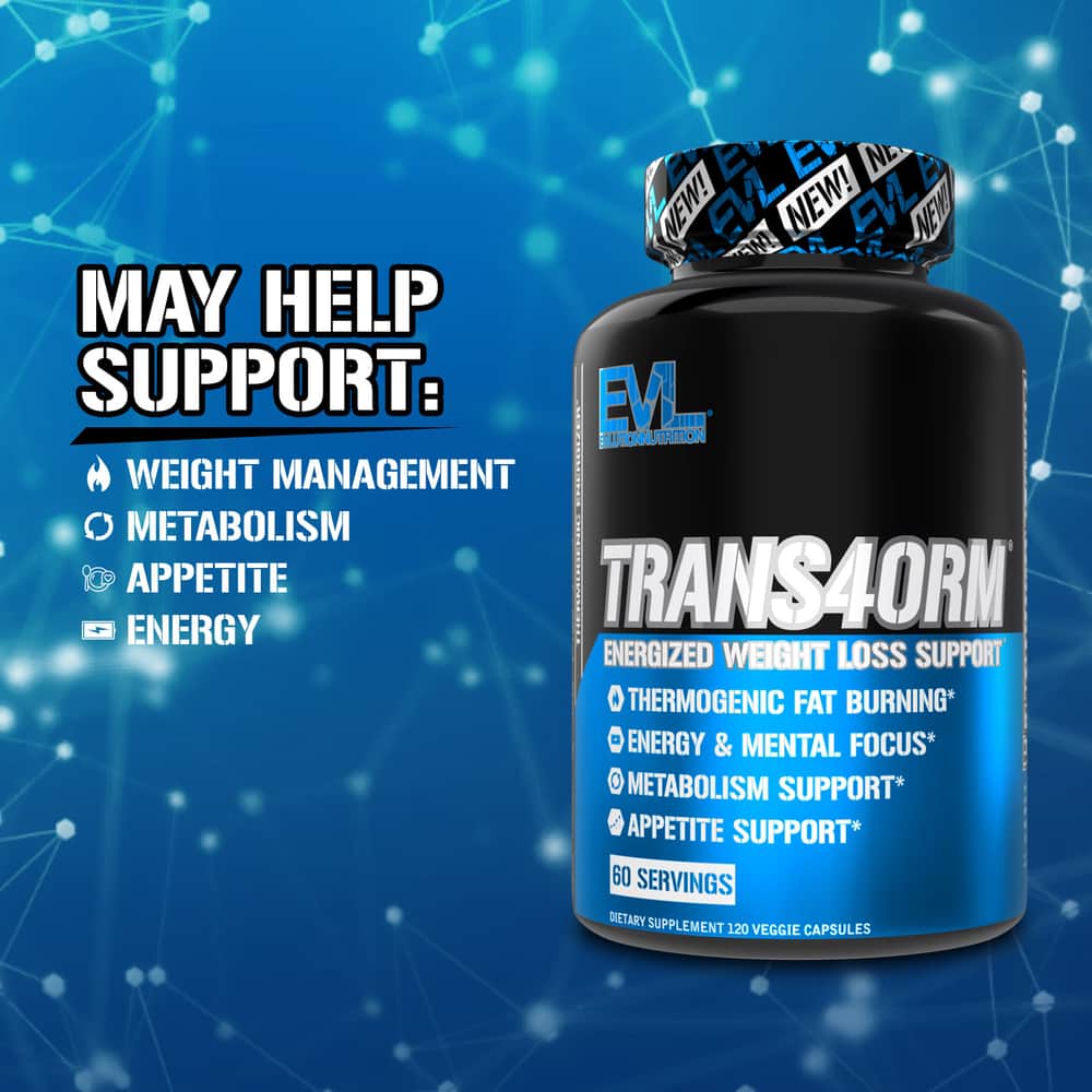 EVLUTION NUTRITION TRANS4ORM Fat Burner Capsules - Bodybuilding.com