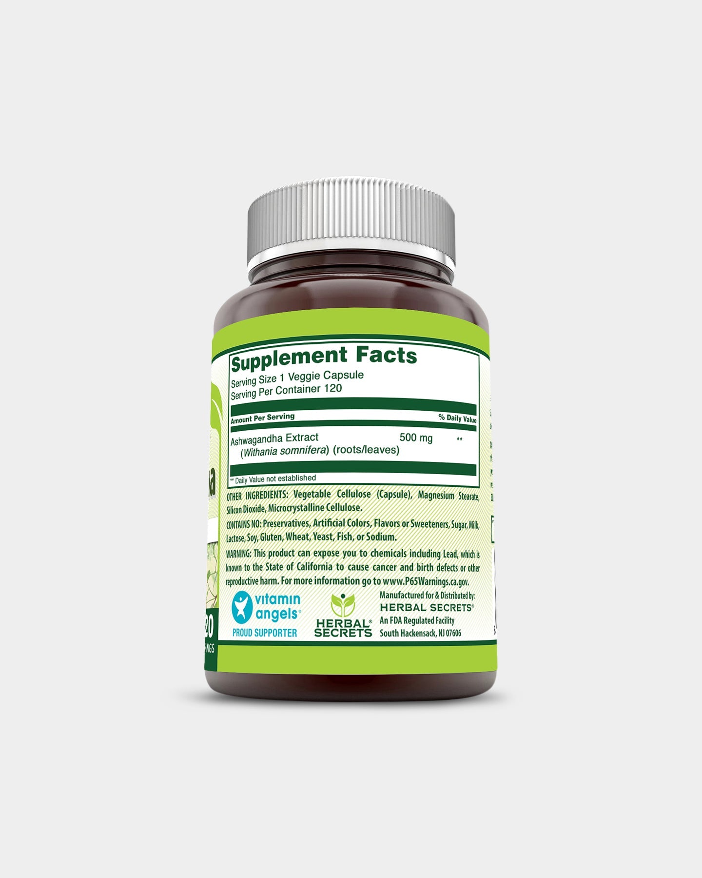 Herbal Secrets Ashwagandha 500mg - Bodybuilding.com