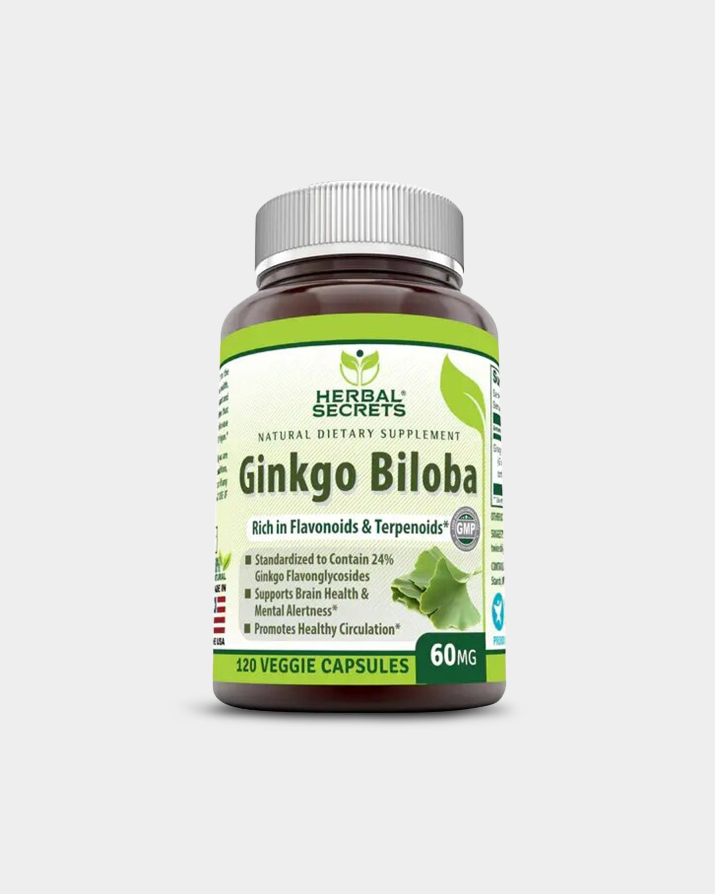 Herbal Secrets Ginkgo Biloba 60mg - Bodybuilding.com