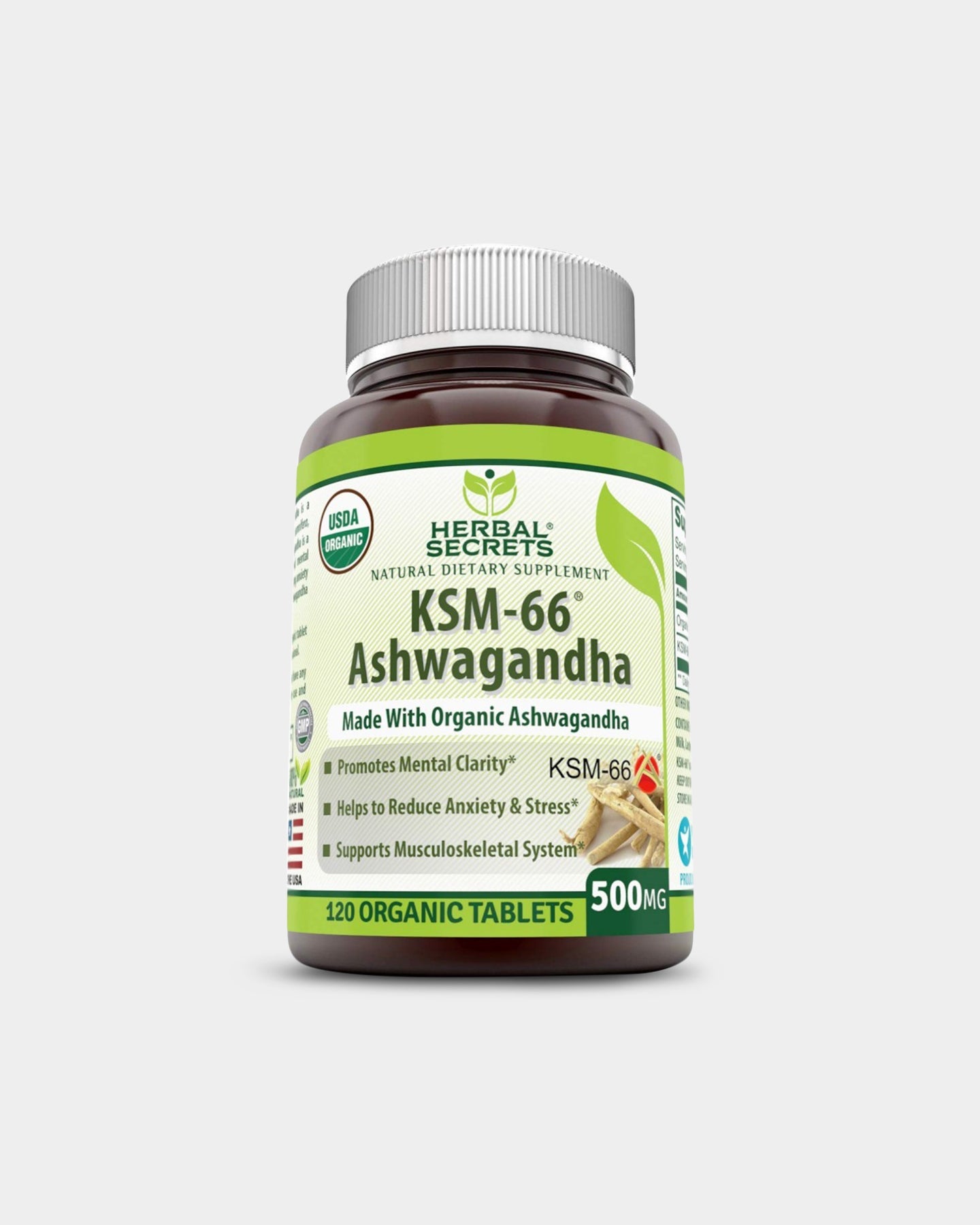 Herbal Secrets KSM - 66 Ashwagandha 500mg - Bodybuilding.com