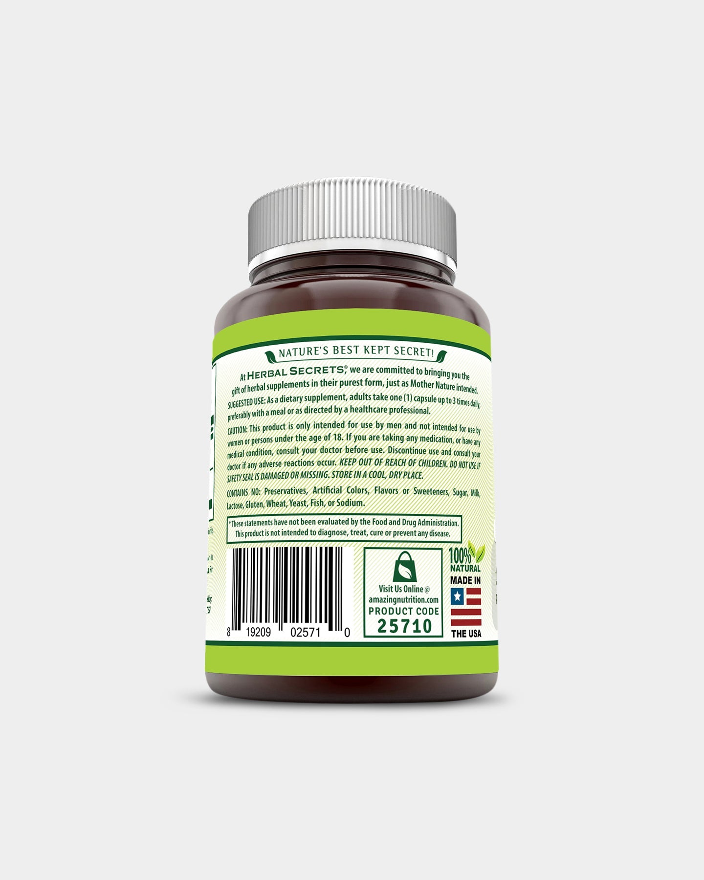 Herbal Secrets Saw Palmetto Complex 1200mg - Bodybuilding.com