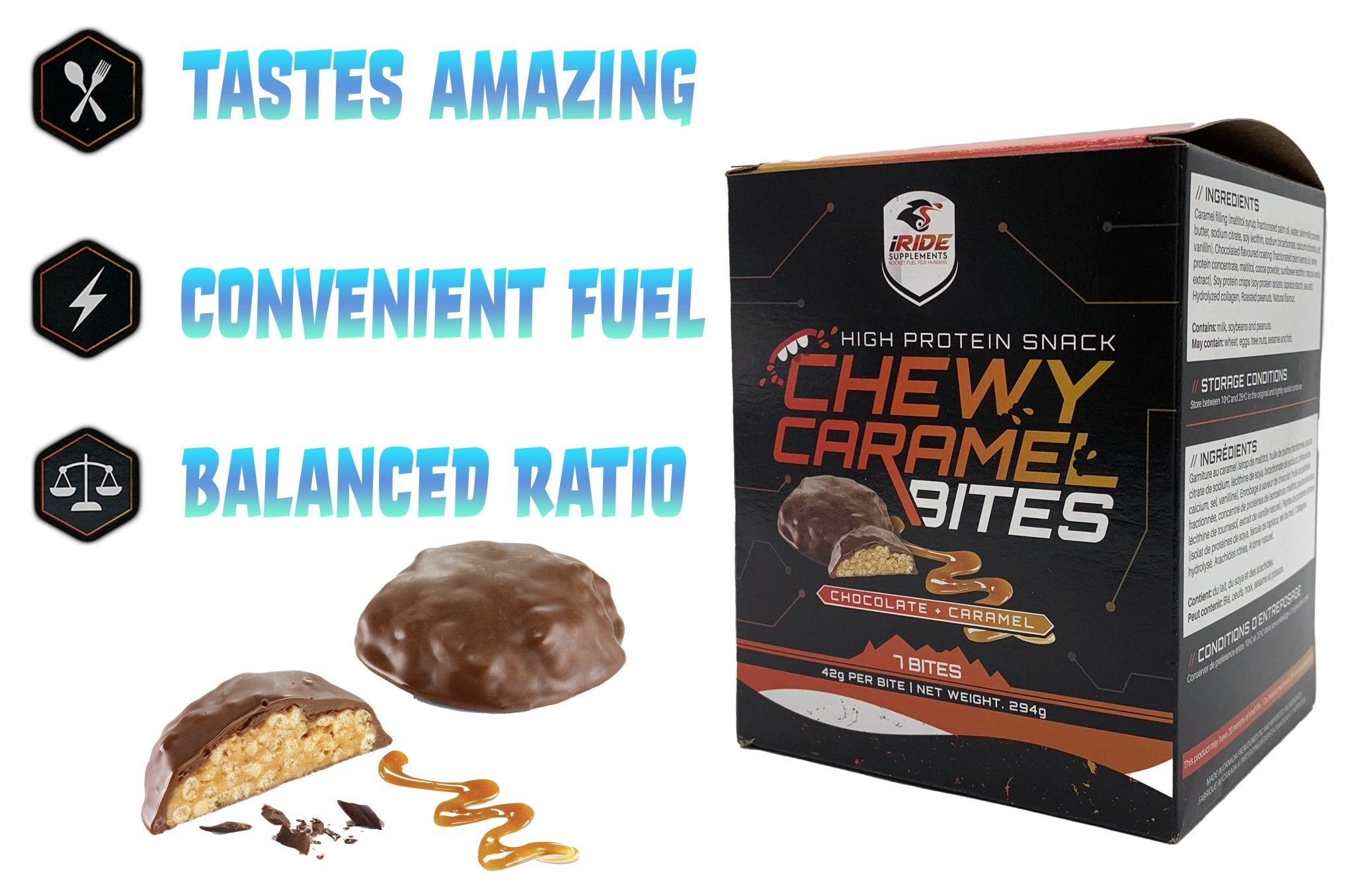 iRide Supplements Caramel Bites - Bodybuilding.com