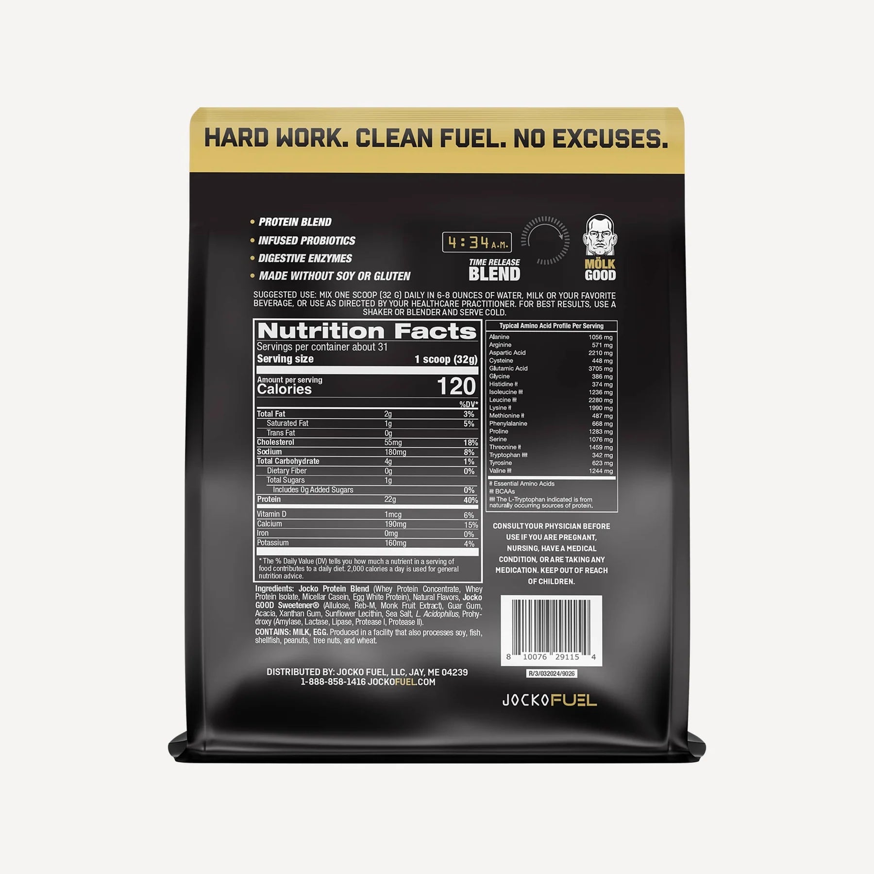 Jocko Fuel Molk Protein Powder Bag - Bodybuilding.com