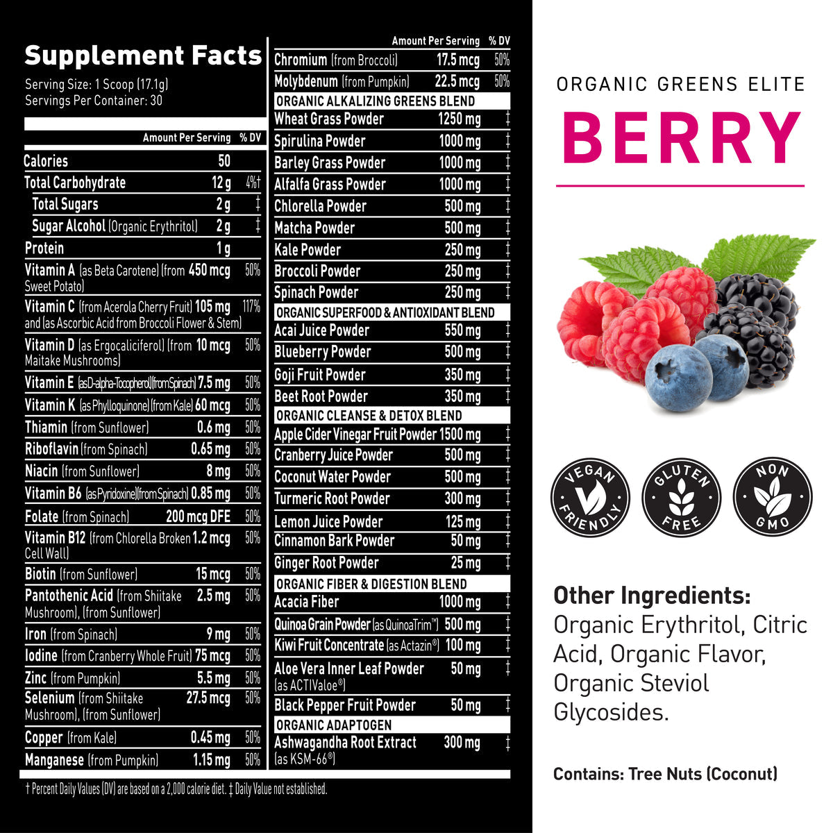 KAGED Elite Organic Greens - Bodybuilding.com