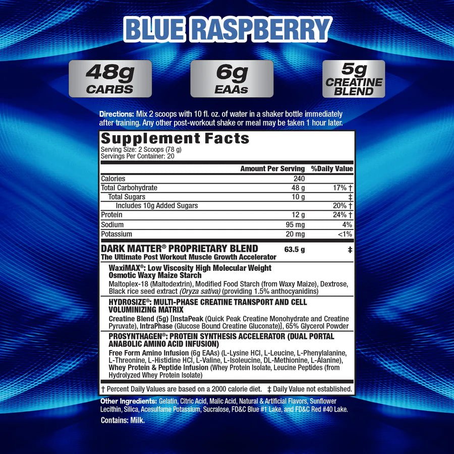 MHP Dark Matter Post Workout - Bodybuilding.com