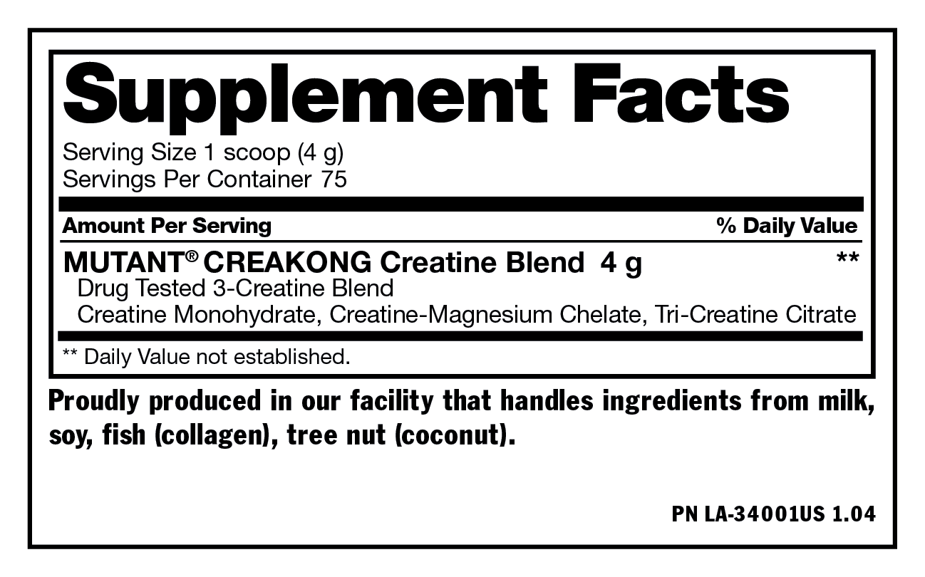 Mutant Creakong - Advanced Creatine Multiplier - Bodybuilding.com