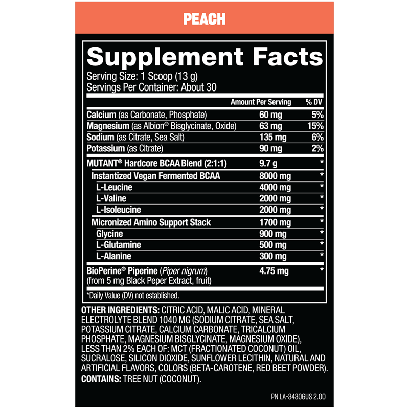 Mutant HARDCORE BCAA - Bodybuilding.com