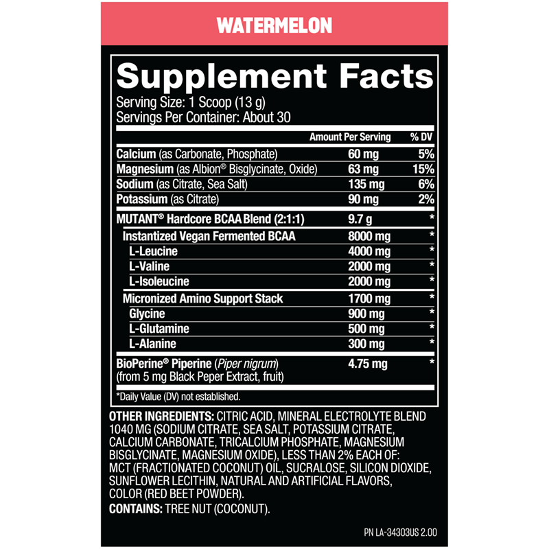 Mutant HARDCORE BCAA - Bodybuilding.com