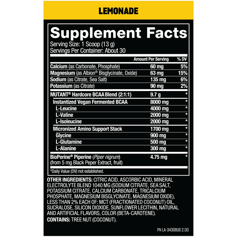Mutant HARDCORE BCAA - Bodybuilding.com