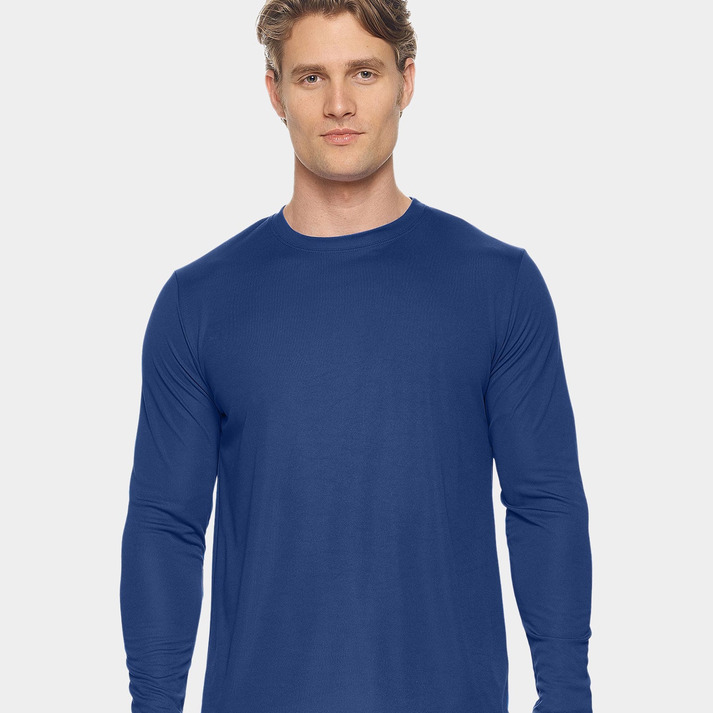 Expert Brand DriMax Men's Performance Long Sleeve Shirt, XXS, Navy A1