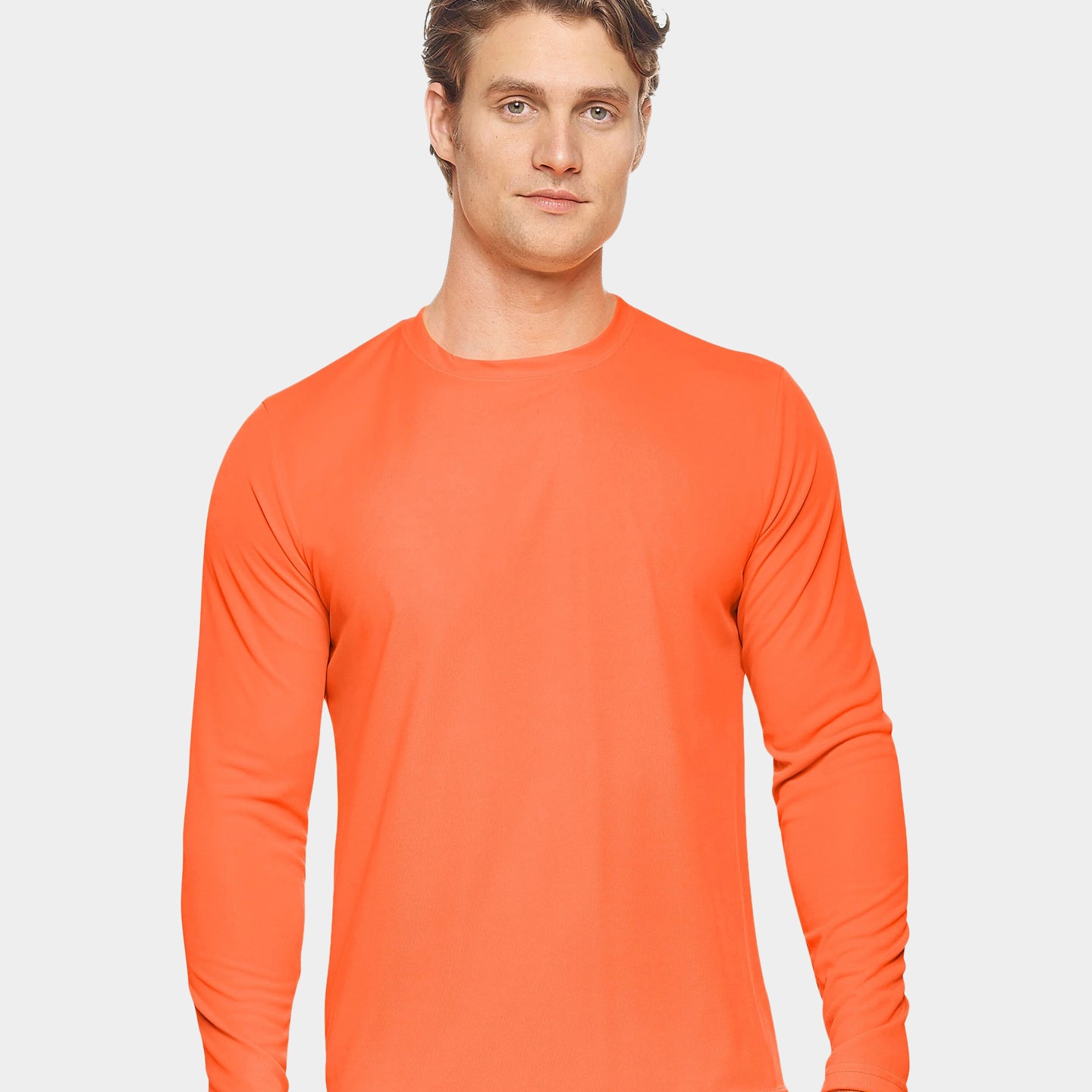 Expert Brand DriMax Men's Performance Long Sleeve Shirt, XL, Orange A1
