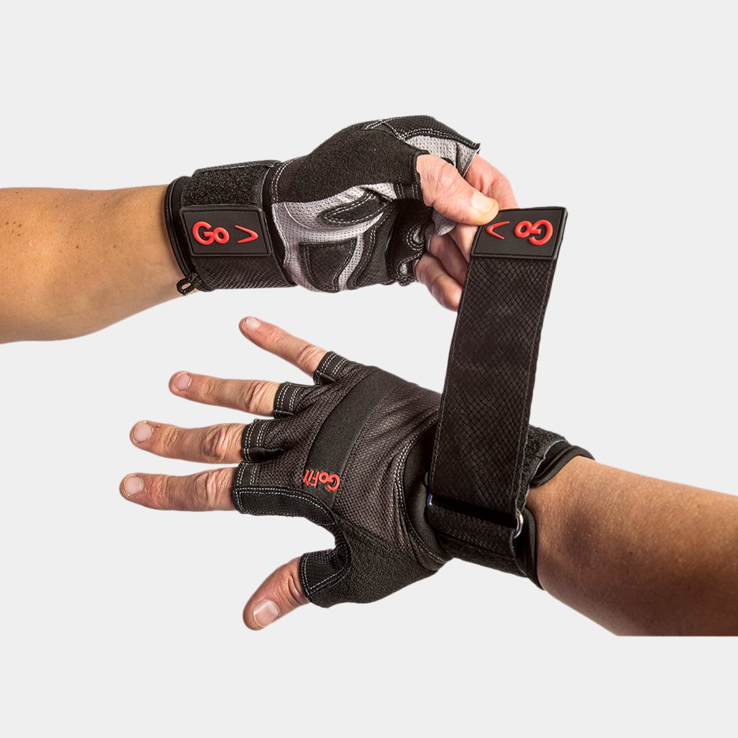 GoFit Men's Extreme AG Training Glove w/ Wrist Wrap, XL, Black A2
