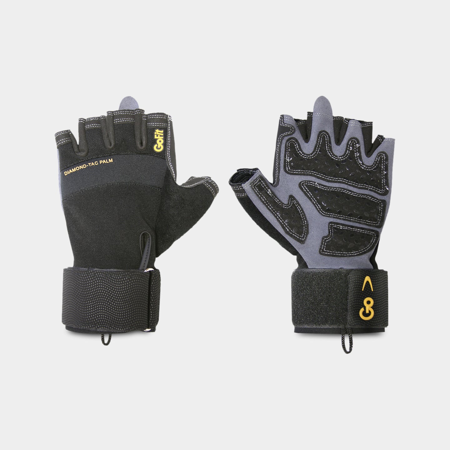 GoFit Men's Pro Diamond-Tac Glove w/ Wrist Wrap A1
