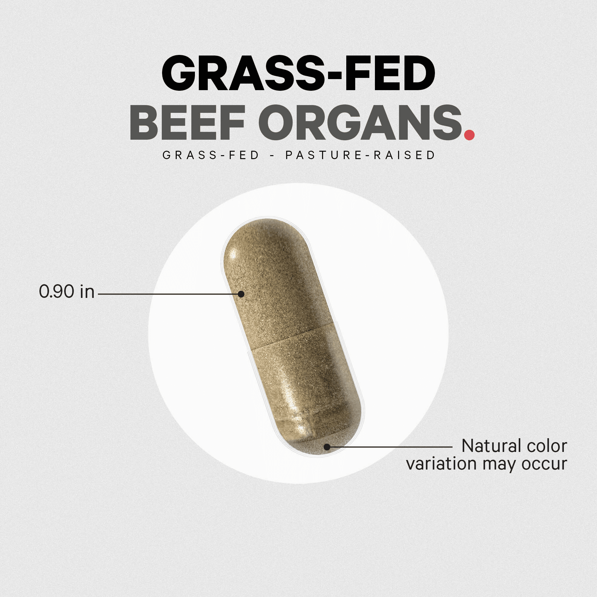 Codeage Grass Fed Beef Organs Pasture Raised Dietary Supplement, Unflavored, 180 Capsules A5