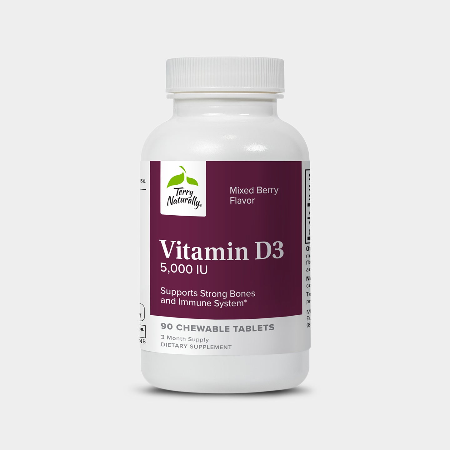 Terry Naturally Vitamin D3 Chewable Vitamin A1