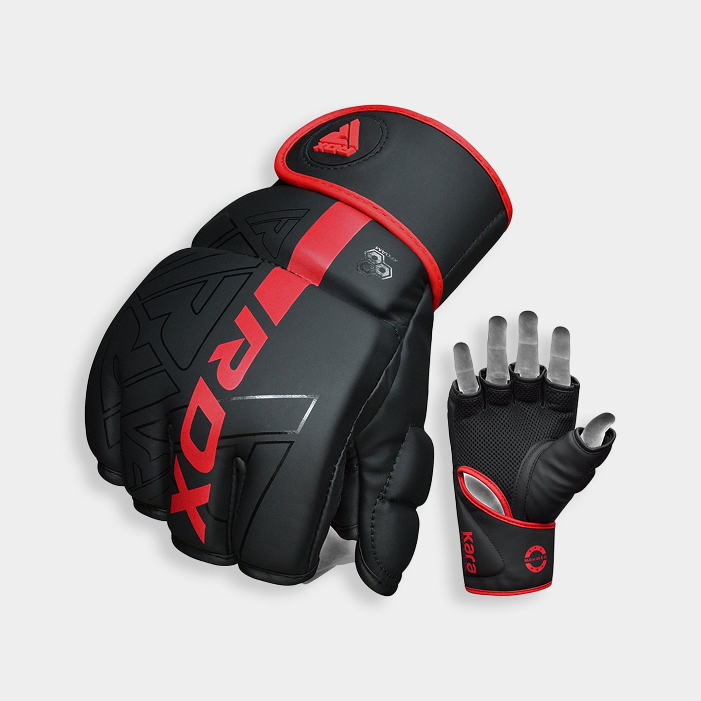 RDX Sports Grappling Gloves F6, M, Red A1