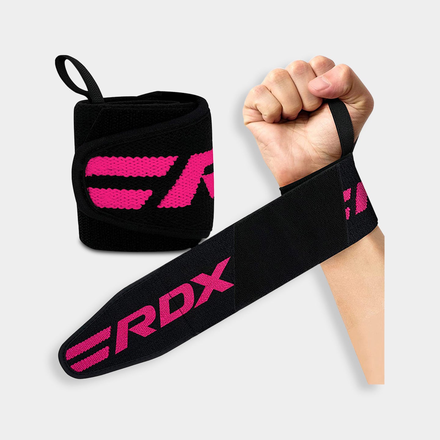 RDX Sports W2 Powerlifting Wrist Wraps, Standard Size, Pink A1