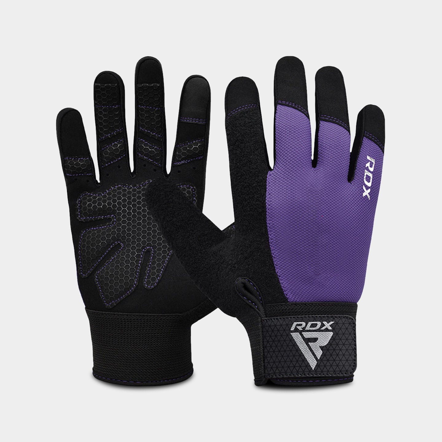 RDX Sports W1F Full Finger Gym Workout Gloves, M, Purple A1