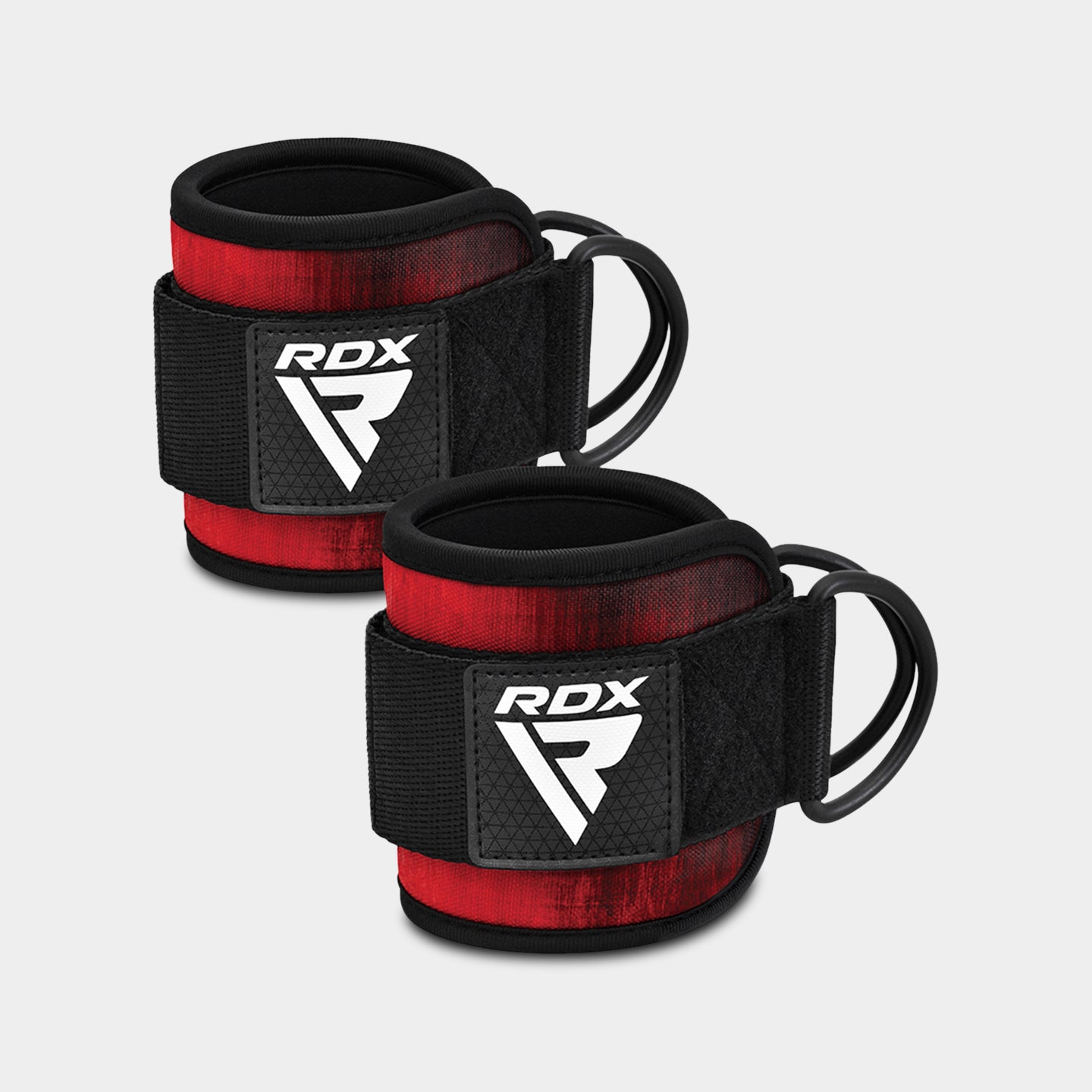 RDX Sports A4 Ankle Straps For Gym Cable Machine, Standard Size, Red A1