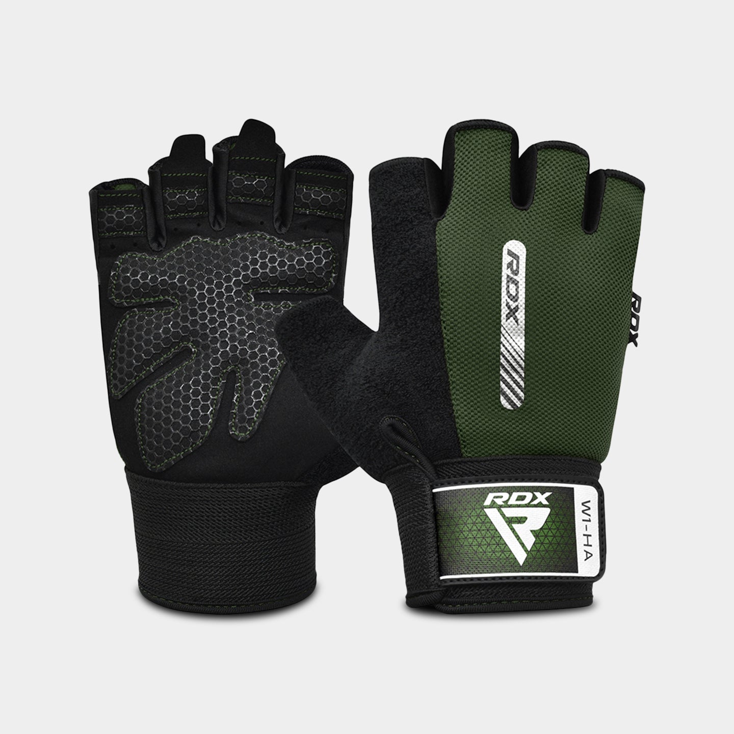 RDX Sports W1 Gym Workout Gloves, S, Army Green A1