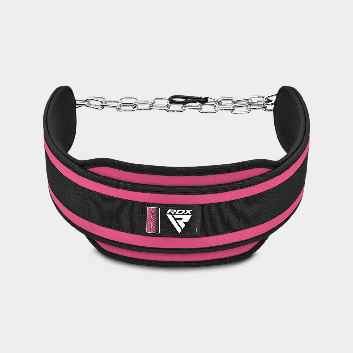 RDX Sports T7 Weight Training Dipping Belt With Chain, Standard Size, Sharp Pink A1