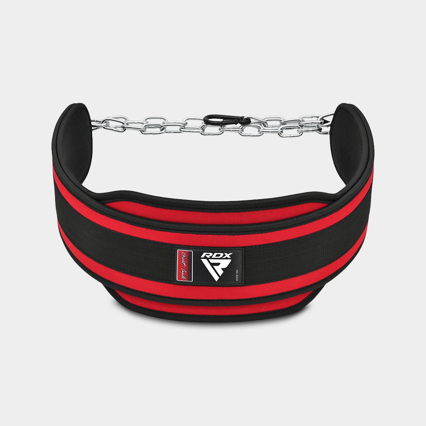 RDX Sports T7 Weight Training Dipping Belt With Chain, Standard Size, Red A1